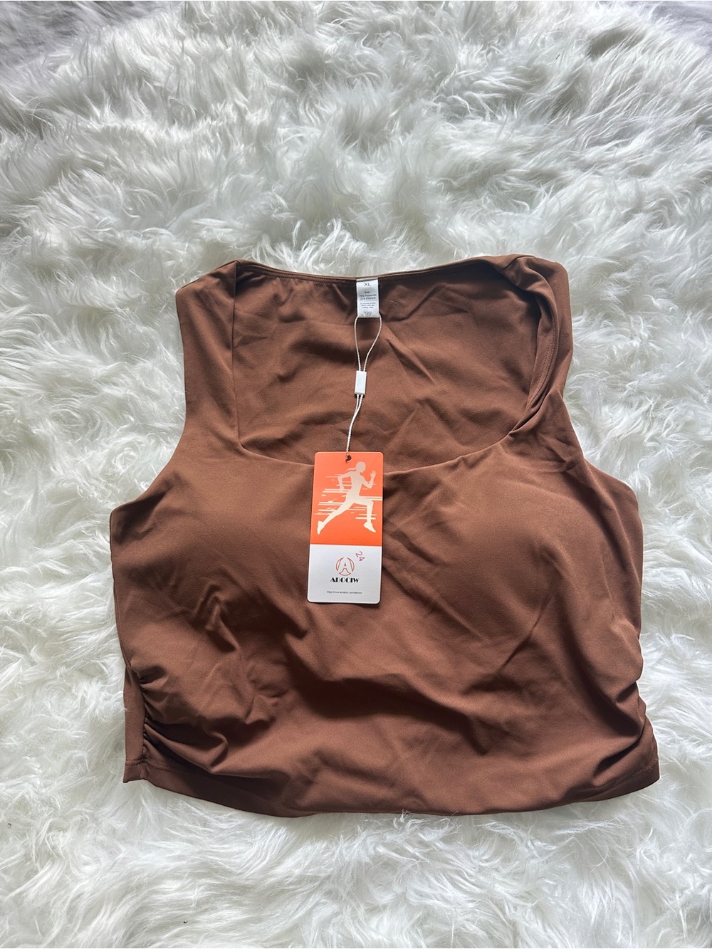 Amazon Brown sports bra cropped tank